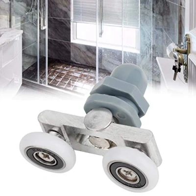 Image of DEWIN 4 Pcs Bathroom Rollers, Durable Double Sliding Roller Track Door Wheel Shower Glass Rollers (23mm)