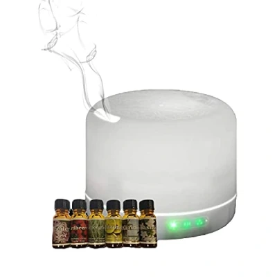 Image of LED Light Aroma Diffuser with 6 Scented Oils Colour Changing Up Bluetooth Speaker System Colourful Visual Effects &amp; Music Playback