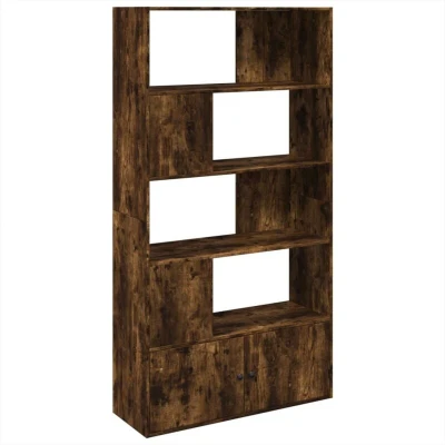 Image of vidaXL Bookcase Smoked Oak 100x36x189 cm Engineered Wood