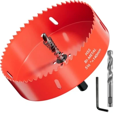 Image of GARHWAL Bi Metal Hole Saws 140mm Wood Cutter, Saw, Circular Cutter for Walls, Core Drill Bit Fast Cutting with Long Lasting Blades Plumbing, Conduits, Kitchens, Other DIY Projects