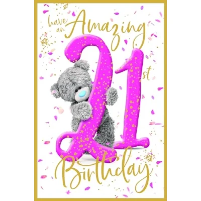 Image of Me to You 21st Birthday Card Tatty Teddy Photo Finish Design Official Collection