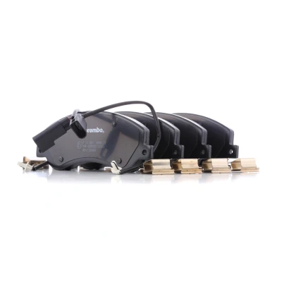 Image of 13071402, 1371402, 1433952, 1488962, 1553797 brake pad set BREMBO P 24 064 incl. wear warning contact with caliper screws accessories