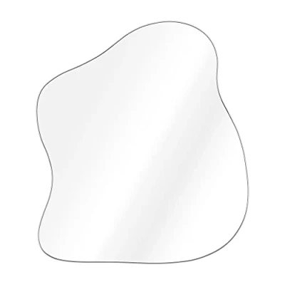 Image of Navaris Wavy Wall Mirror Stylish &amp; Functional Art Deco Ideal for Hallway, Bedroom, Bathroom Irregular, Asymmetrical Mirrors Unique Home Decor