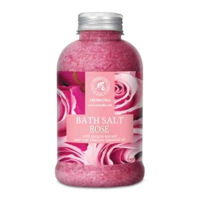 Image of Rose Bath Salts 600g Natural Rosewood Oil &amp; Extract Best for Relaxing Good Sleep Beauty Bathing Body Care Wellness Relax Aromatherapy Spa De Stress