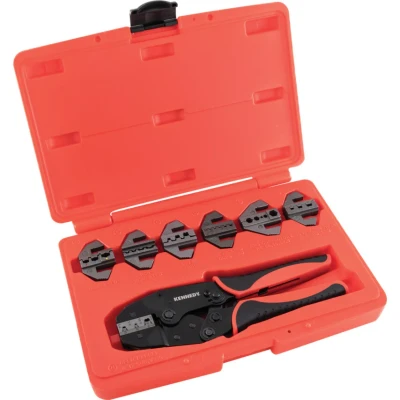 Image of Kennedy Ratchet Crimping Tool comes with Interchangeable Jaws 8 Piece