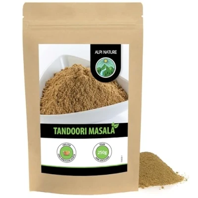 Image of Tandoori Masala spice mix (250g, 8.8oz), typical Indian mix, resealable packaging