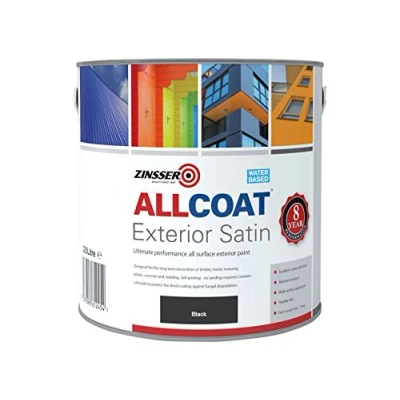 Image of Zinsser ZINACEBK25L 2.5 Litre All Coat Exterior Primer Black