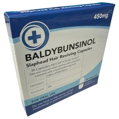 Image of Diabolical DP1385 Baldybunsinol (Mints Included) Funny Gifts for Men, Dad Presents Birthday, Christmas Him, Joke Mint Pills, Old Age