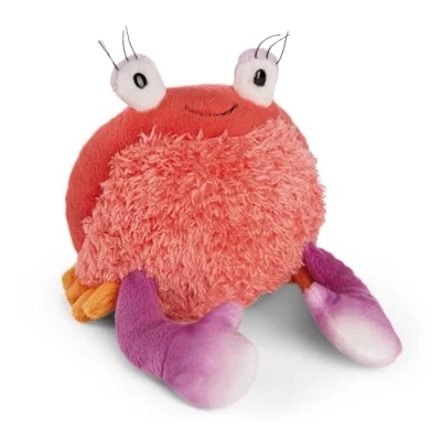 Image of NICI cuddly toy crab Seabelle 15cm to cuddle and love, sustainably produced soft made from recycled materials 49786