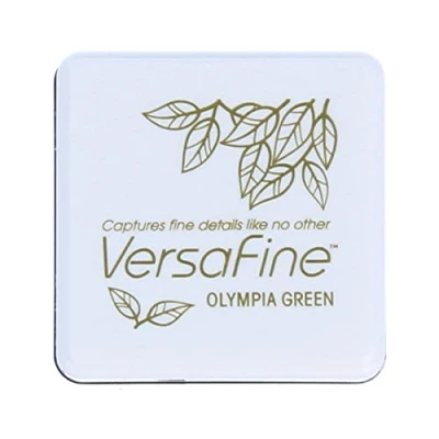 Image of Tsukineko VersaFine Ink Pads for Stamping Green, Olympia Green Small Water resistant, Opaque, Archival Embossing