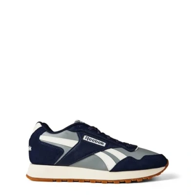 Image of Reebok Unisex Glide Sneaker, Grey 3 Chalk Vector Navy, 8.5 UK