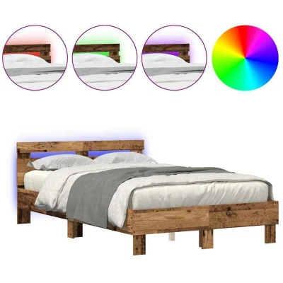 Image of vidaXL Engineered wood Bed Frame Old 120 x 190 cm