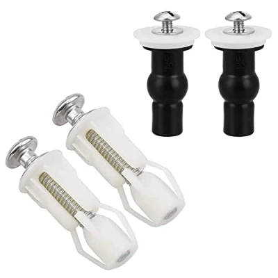 Image of Toilet Seat Hinges Screws， Bolts Seats Fittings Fix Expanding Rubber Top Nuts Screws Universal Lid Replacement Parts Kit（2 kinds ）