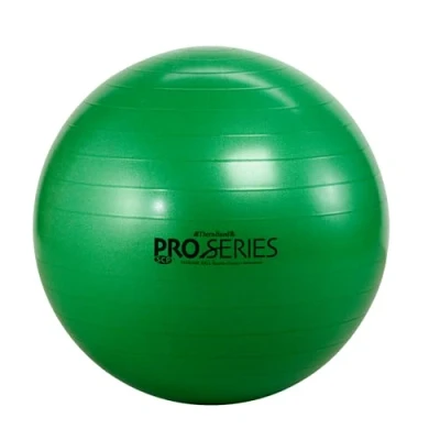 Image of Theraband Exercise Ball, Professional Series Stability Ball with 65 cm Diameter for Athletes 5&#039;7&quot; to 6&#039;1&quot; Tall, Slow Deflate Fitness Improved Posture, Balance, Yoga, Pilates, Core, Green