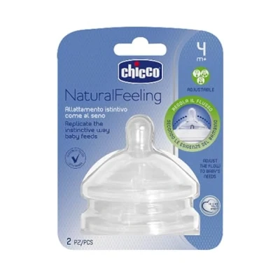 Image of Chicco 00081011100000 Step Up New Silicone Teat from 0 Months Normal Suction Flow 1 Piece