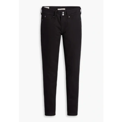 Image of Levi&#039;s 711 Double Button Jeans Skinny Fit, Women&#039;s, Size: 23x28, Night is black