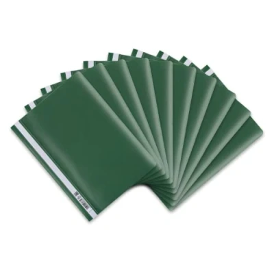 Image of Oxford A4 Plastic File Folders Green Pack of 10