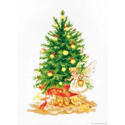 Image of Luca S B1117 Christmas Fairy Cross Stitch Kit Cotton, Multicoloured, 19x28.5 cm