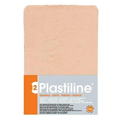 Image of Plastiline 7250T Plate of Modeling Dough, High Precision Modeling, Sculpting, Molding Hardness 2 (soft) 750g Rose de Naples shade. Made in France