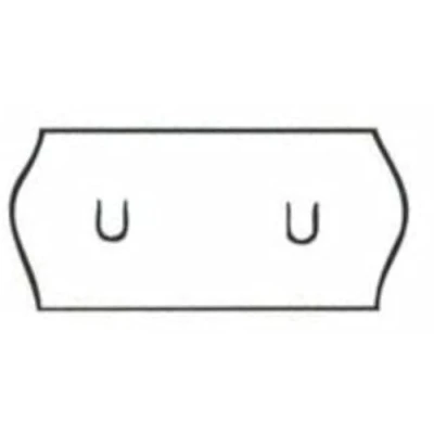 Image of GATO 26x12mm White Wavy Edge Peelable Labels (18k) Genuine for Samark 26/Kendo 26 or Lynx Lite 2612 Price Gun