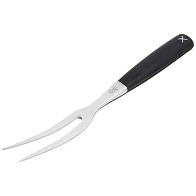 Image of Mercer Culinary M19015 Zum 6 Curved Carving Fork, Stainless Steel, 8.5 x 2.5 29.6 cm