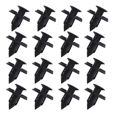 Image of Create idea 50Pcs Car Bumper Fender Retainer Clips 0155309321 Nylon Black Push Type Rivet Fasteners For 8mm Hole Compatible With 350Z Pathfinder Primera