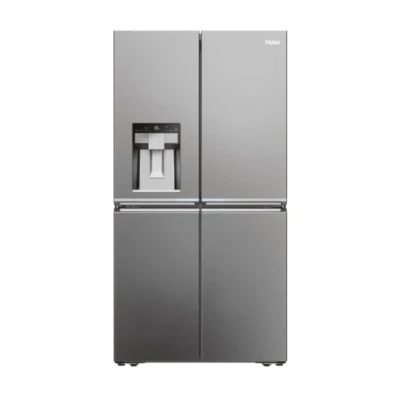 Image of HAIER HCR7918EIMP Fridge Freezer Platinum Inox, Silver/Grey