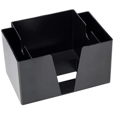 Image of Bar Caddy Angular Plastic Black, Storage, Organiser, Condiment Caddy, Napkin Holder, Straw Holder