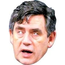 Image of FoxyPrinting GORDON BROWN JB TV Star Fancy Dress Cardboard Celebrity Party Face Mask