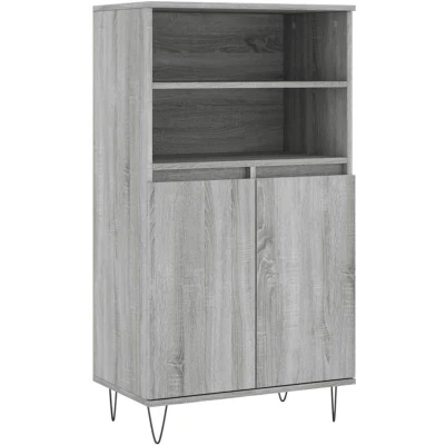 Image of vidaXL Highboard Grey Sonoma 60x36x110 cm Engineered Wood