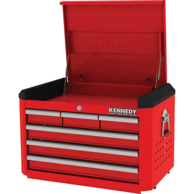 Image of Kennedy RED 28&quot; 6 Drawer Top Chest
