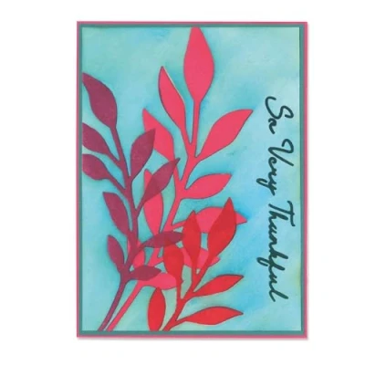 Image of Sizzix Layered Stencils Frond by Stacey Park, White, One Size