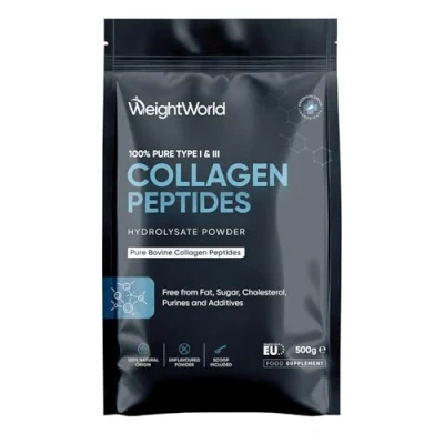 Image of Hydrolysate Bovine Collagen Powder 500g Peptides Rich in 8 Essential Amino Acids 50 Servings Type 1 Supplements for Women &amp; Men Halal Certified Scoop Included