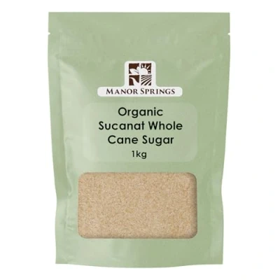 Image of Organic Sucanat Soft Whole Cane Sugar (Panela Brown, Rapadura) 1kg by Manor Springs