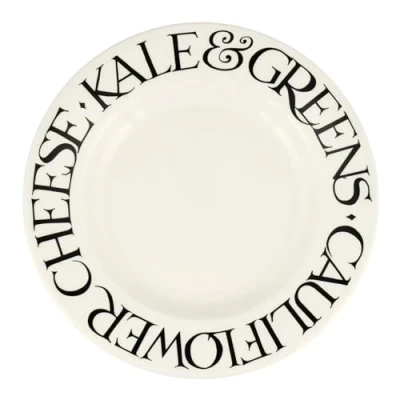Image of Emma Bridgewater Black Toast Veggies 10 1/2 Inch Dinner Plate