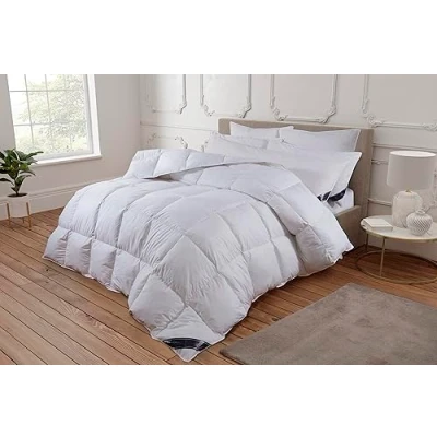 Image of Littens Luxury Duck Feather and Down Duvet Quilt, 13.5 Tog Single Bed Size, 15% Down, 230TC 100% Proof Cotton Casing (135cm x 200cm)