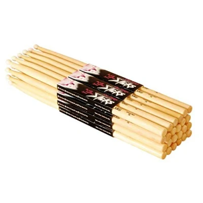 Image of On Stage Maple 5B Wood Tip Drumsticks, 12 Pairs
