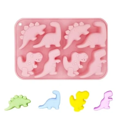 Image of Selecto Bake Cute Dinosaur Silicone Molds 3D Baking Mould Tray DIY Tool for Chocolate Cake Dessert Candy Mousse Pastry Handmade Soap Cupcake Topper