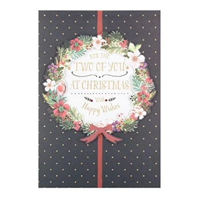 Image of Hallmark Large to Both &quot;Happy Wishes&quot; Christmas Card