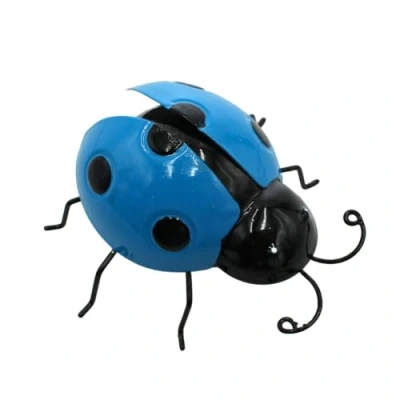 Image of Dekohelden24 Metal Fridge Magnet Dimensions (L x W H) Approx. 9.5 4.5 cm Ladybird Blue 10