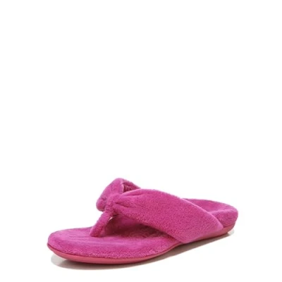 Image of Vionic Chakra Lydia Women&#039;s Slipper Soft House Shoes That Includes Three Zone Comfort for Heel Pain and Plantar Fasciitis with Orthotic Insole Arch Support Medium Fit Berry Pink UK 5