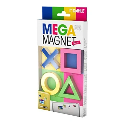 Image of Dahle Mega Magnet Mini Set (4 Magnets in Geometric Shapes, 45 x mm) Blue Pink Yellow Green