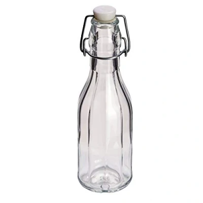 Image of 250ml Decagon Clear Glass Swing Top Bottle