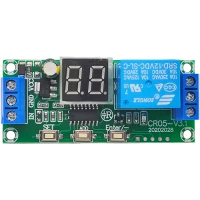 Image of DC 5V 12V 24V Digital LED Display Infinite Cycle Delay Timer Switch ON/Off Relay Module (24, Volts (DC))