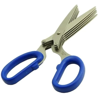 Image of Mantraraj Shredding Scissors 5 Blade Multi Cut Multipurpose Security Paper Shredder Kitchen Tool Salad