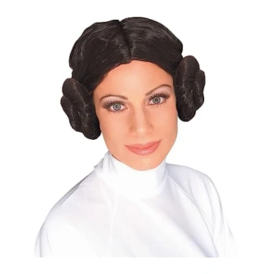 Image of Rubie&#039;s Official Star Wars Princess Leia Wig, Adult Costume One Size Halloween