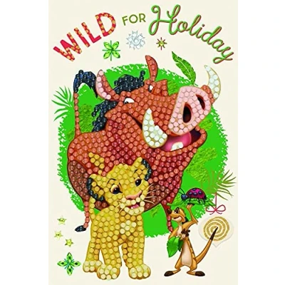 Image of CRYSTAL ART CCK 10x15DNY04: The Festive Lion King 10x15cm Card