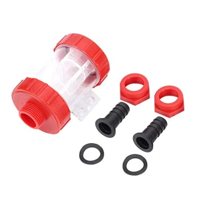 Image of TOPINCN In Line Mesh Filter Plastic Built Precision High Water Pump Transparent Garden Irrigation Interface Pipe Pesticide Accessories(G3/4In)