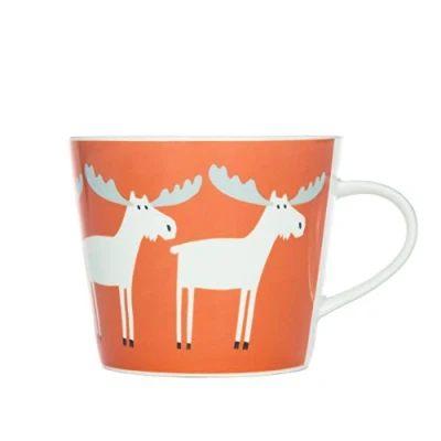 Image of Scion Living Keith Brymer Jones Collaboration Range Marty Moose Ceramic Mug Ice / Pimento 350ml