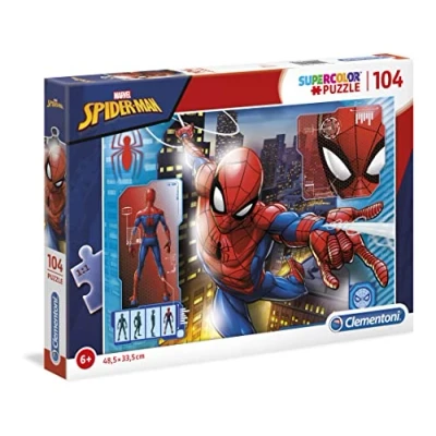 Image of Clementoni 27118 Supercolor Puzzle for children Spider Man 104 Pieces